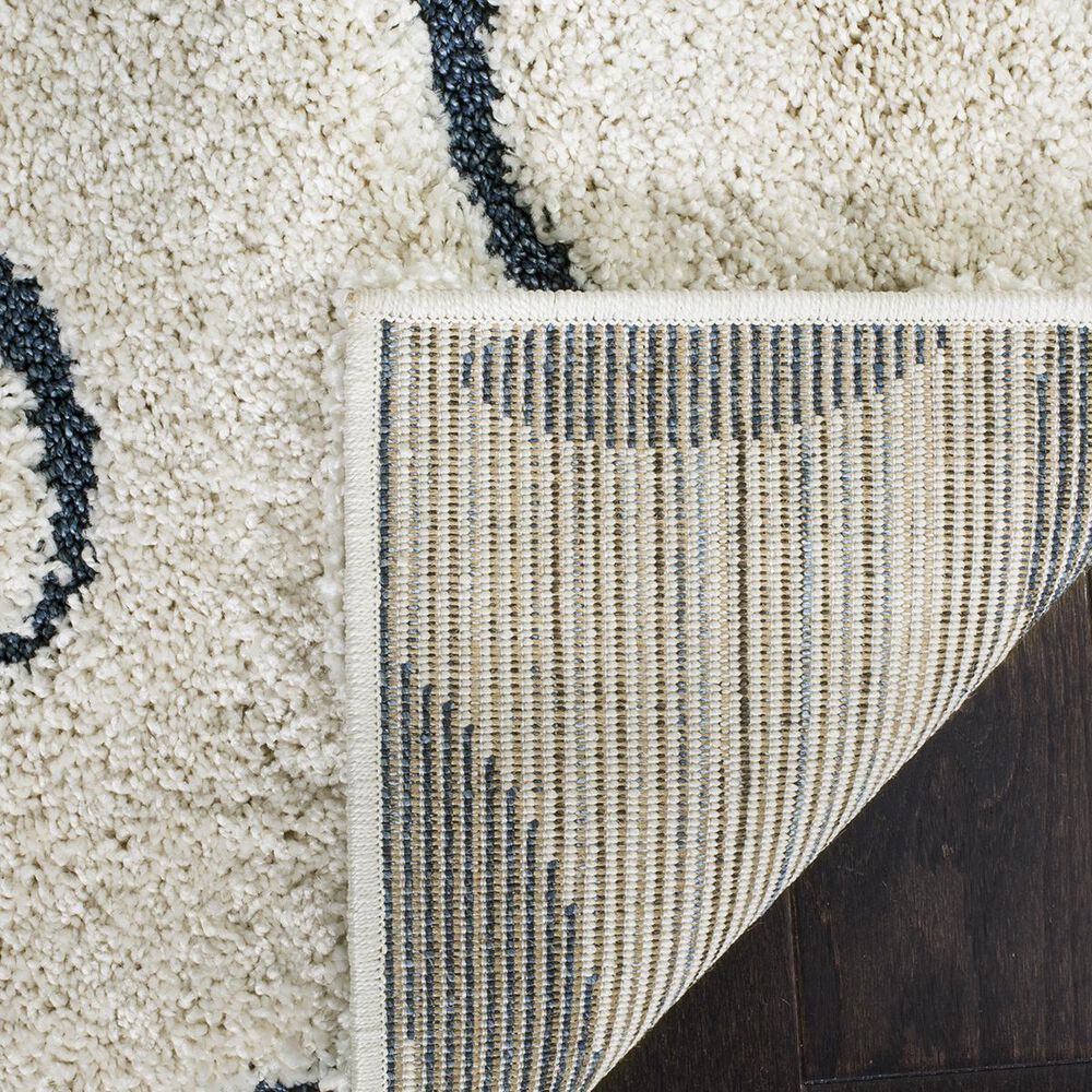 Safavieh Florida Shag SG455-1165-5SQ 5&#39; x 5&#39;  Cream/Blue Square Rug, , large