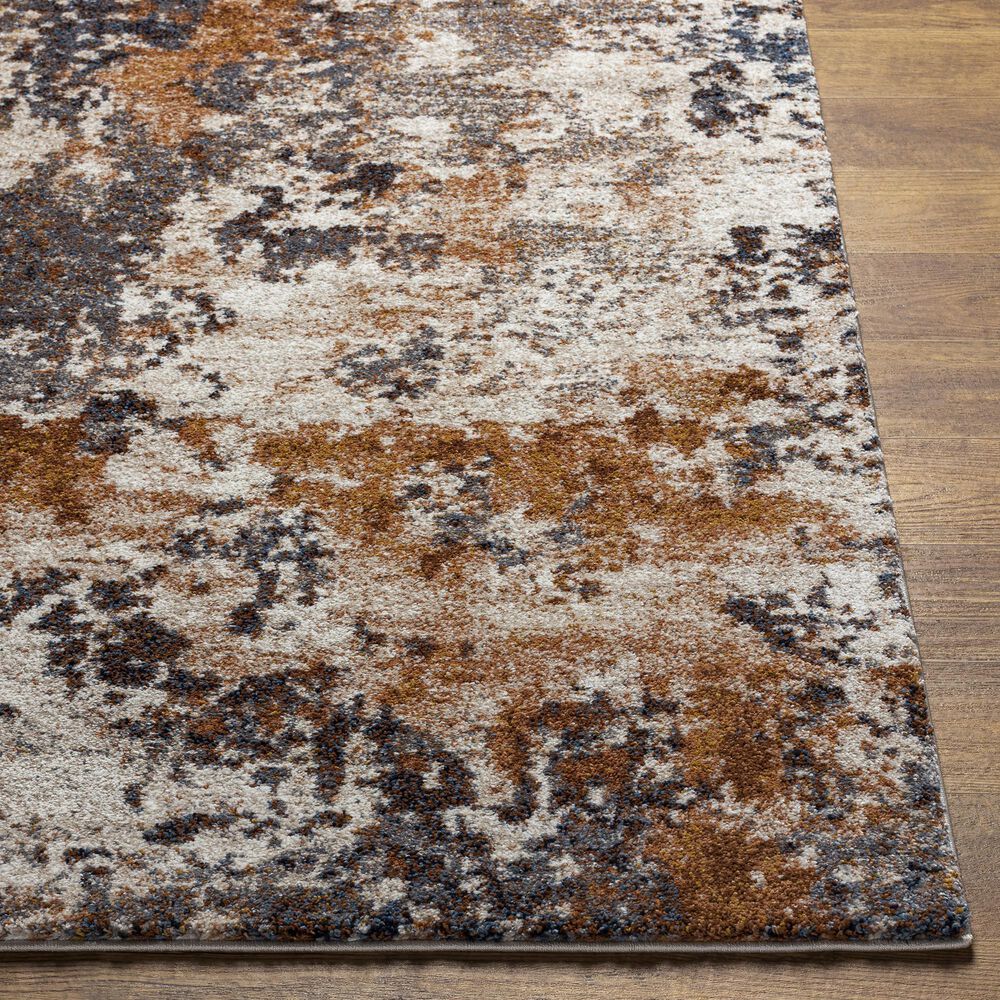 Surya Tuscany 4&#39;3&quot; x 5&#39;7&quot; Brown, Camel and Blue Area Rug, , large