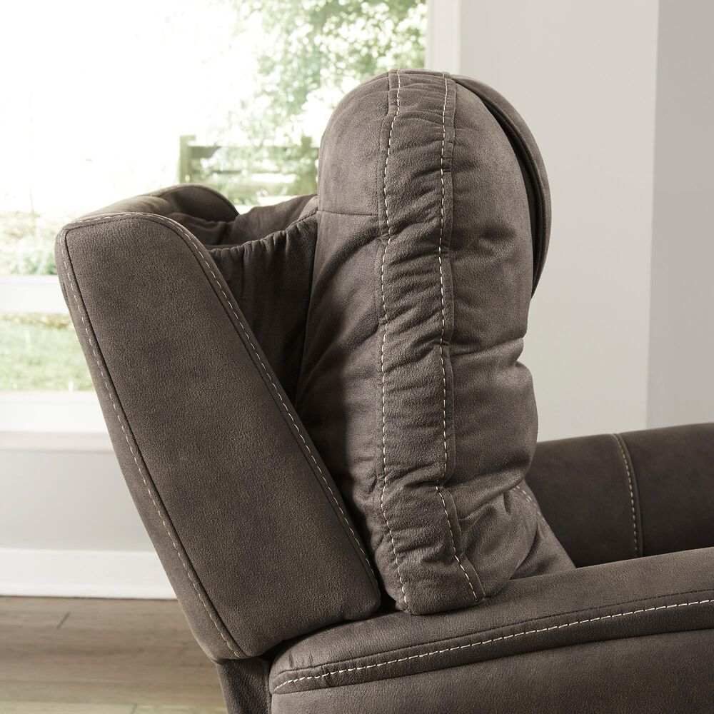 Signature Design by Ashley Ballister Power Lift Recliner with Power Headrest and Lumbar in Espresso, , large