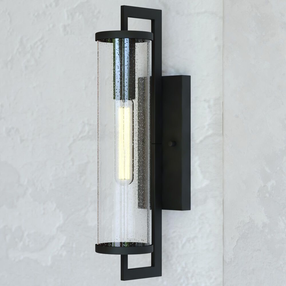 Vaxcel Morgan Park 20" 1-Light Dusk-to-Dawn Sensor Outdoor Wall Sconce in Matte Black, , large