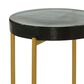 Bassett Mirror Company Marilee Accent Table in Deep Blue and Sleek Brushed Gold, , large