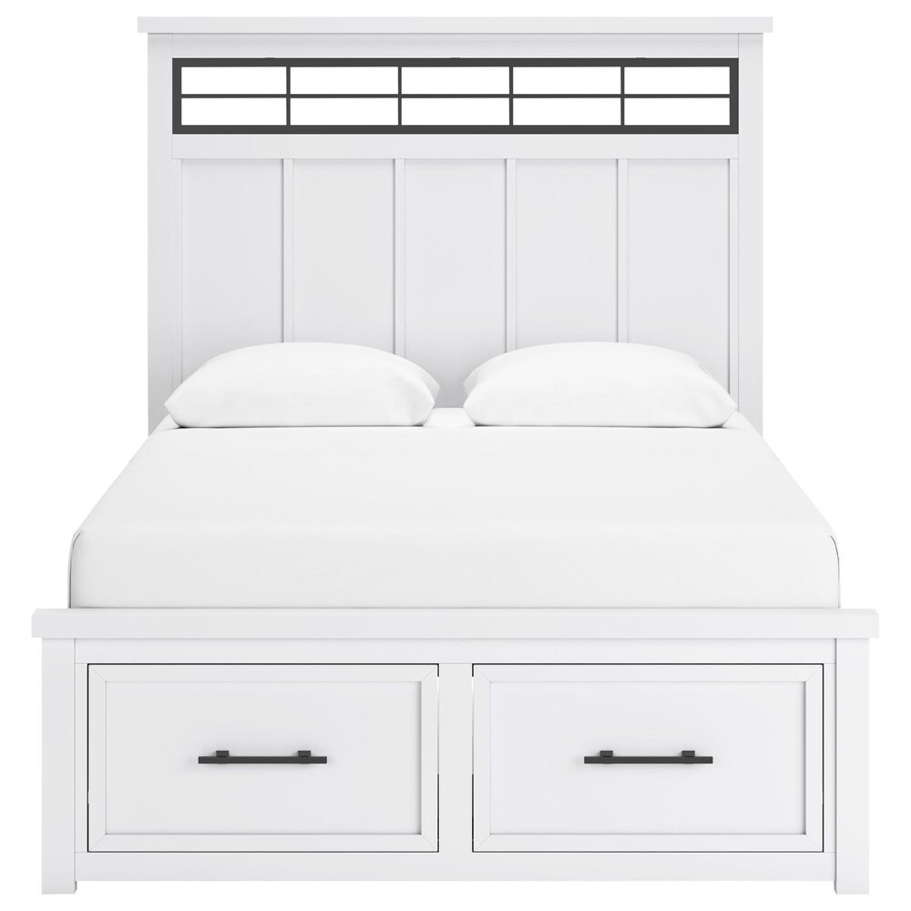 Ashley 5-Piece Queen Bedroom Set in White and Natural, , large