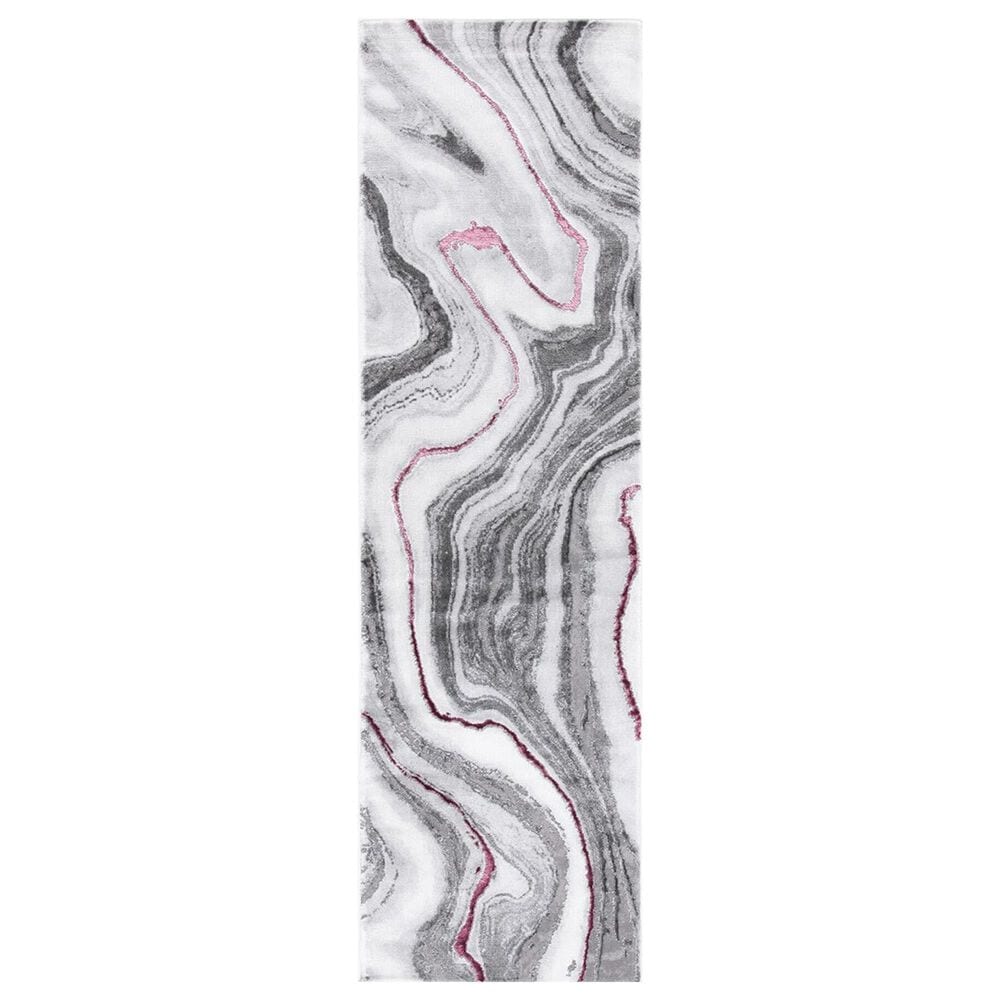 Safavieh Craft CFT819S 2"3" x 8" Grey and Wine Runner, , large