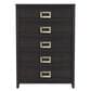 Mayberry Hill Tobias 5-Drawer Chest in Black, , large