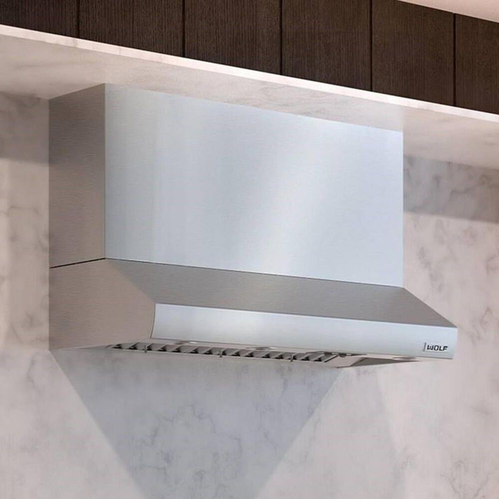 Wolf 48" Low Profile Wall Hood in Stainless Steel, , large