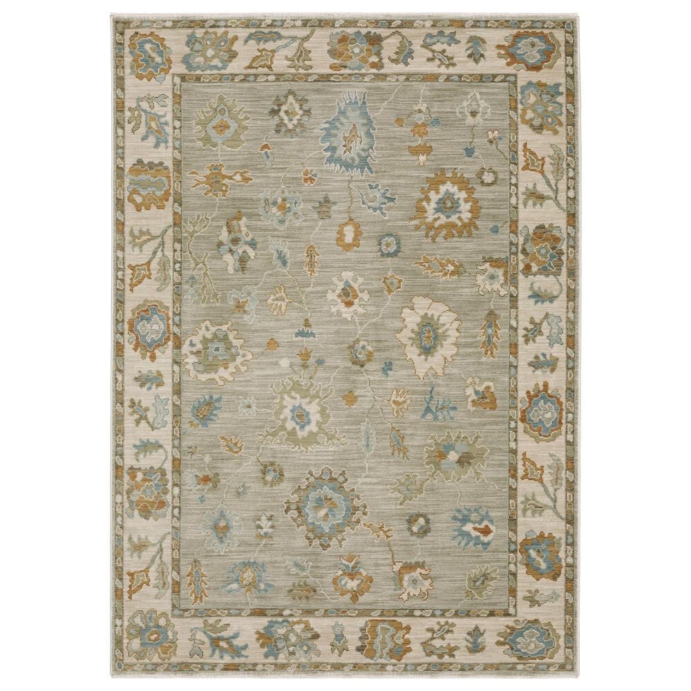 Oriental Weavers Maeve MAE11 Grey and Blue 6"7" x 9"6" Area Rug, , large