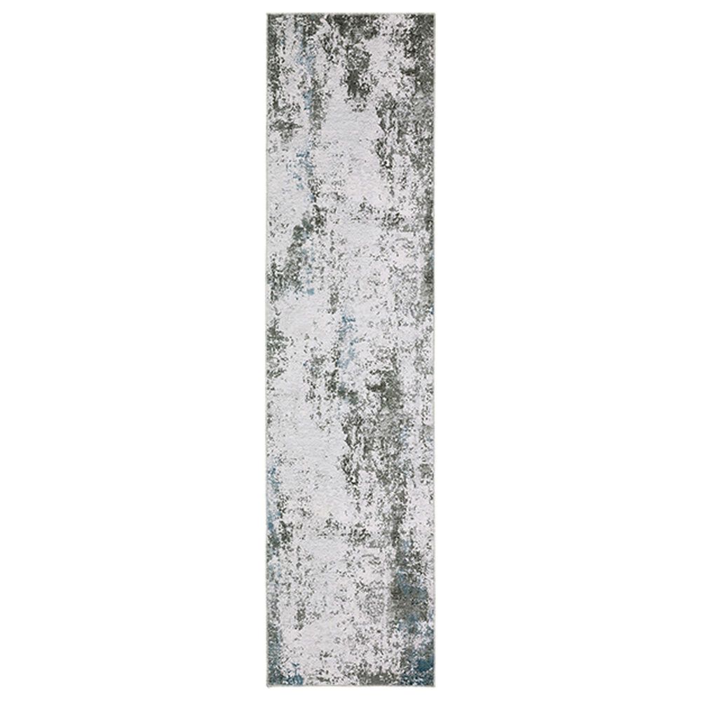 Oriental Weavers Malibu 2" x 8" Ivory and Grey Runner, , large