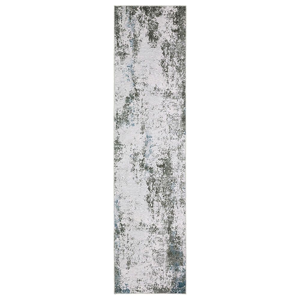 Oriental Weavers Malibu 2" x 8" Ivory and Grey Runner, , large