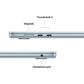 Apple MacBook Air 15-inch Laptop M4 chip - 10 Core CPU - 10 Core GPU - 16GB Memory - 512GB SSD - Sky Blue (Latest Model), , large