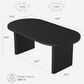 GARVEE 71" Oval Dining Table in Black - Table Only, , large