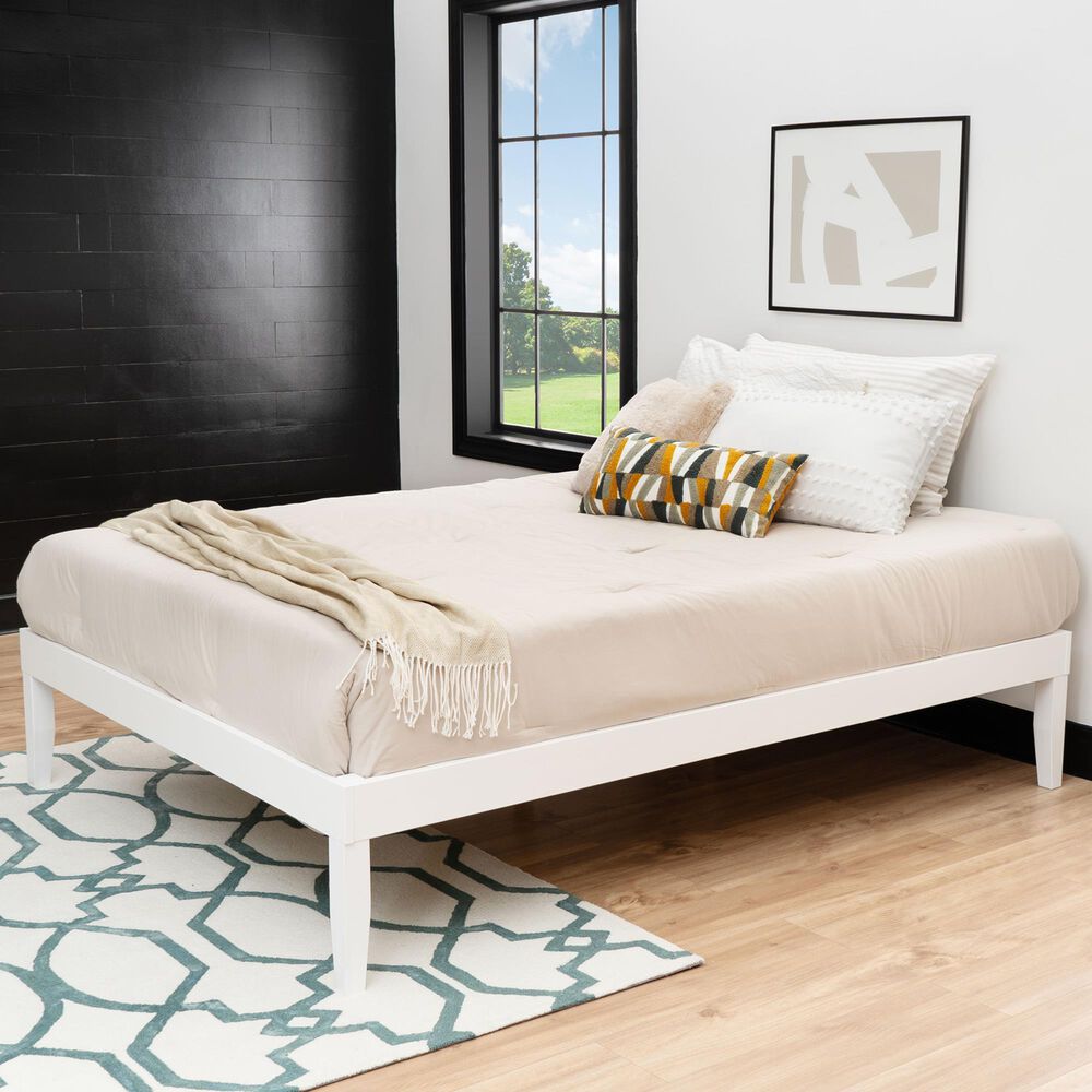 Linon Home Decor Polly Queen Platform Bed in Bold White, , large