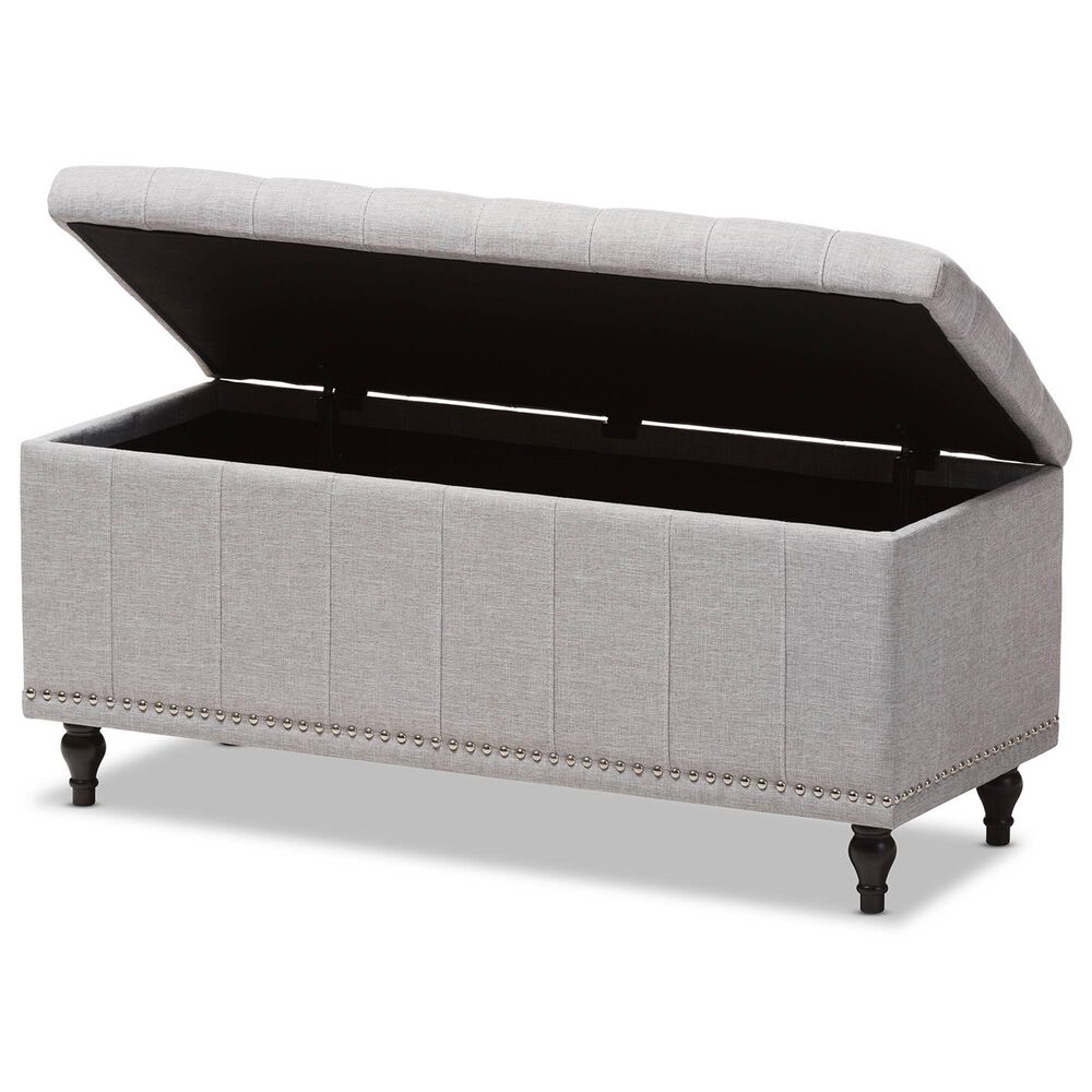 Baxton Studio Kaylee Storage Ottoman Bench in Grayish Beige, , large