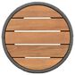 Hearth and Haven 2-Piece Outdoor Coffee Table and Side Table Set with Woven Rope Design in Grey and Teak, , large