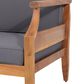 Hearth and Haven Aston Outdoor Sofa with Teak Frame in Gray, , large
