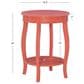 Linon Home Decor Aura Round Side Table in Coral, , large