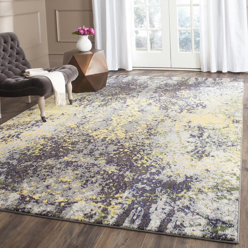 Safavieh Monaco MNC223G-4 4" x 5"7" Grey/Multi Area Rug, , large