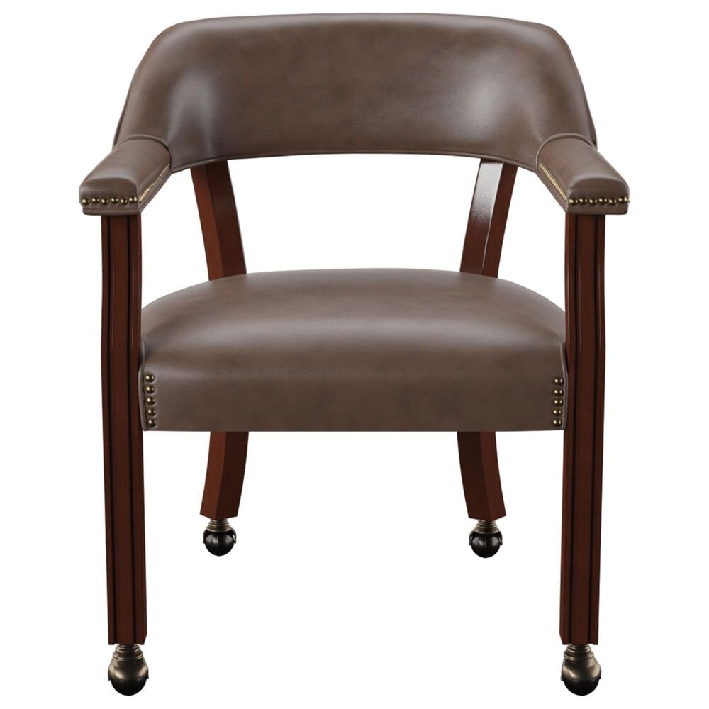 Steve Silver Tournament Arm Chair in Medium Cherry, , large