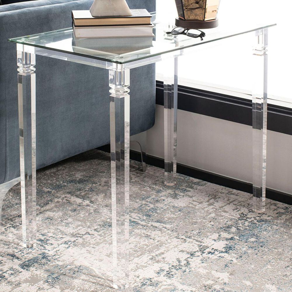 Safavieh Amelie Acrylic Side Table in Clear, , large