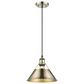 Golden Lighting Orwell 1-Light Medium Pendant in Aged Brass, , large