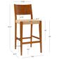 Linon Home Decor Cadence Bar Stool in Brown and Natural (Set of 2), , large