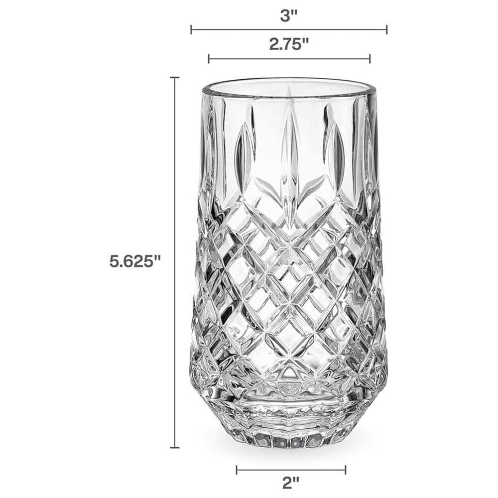 Lifetime Brands Wesley 12 Oz Highball Glasses in Clear (Set of 4), , large