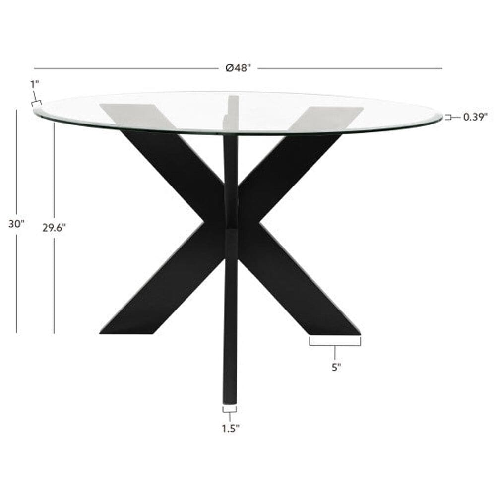 Linon Home Decor Auden and Cosgrove 5-Piece Round Dining Set in Black, , large