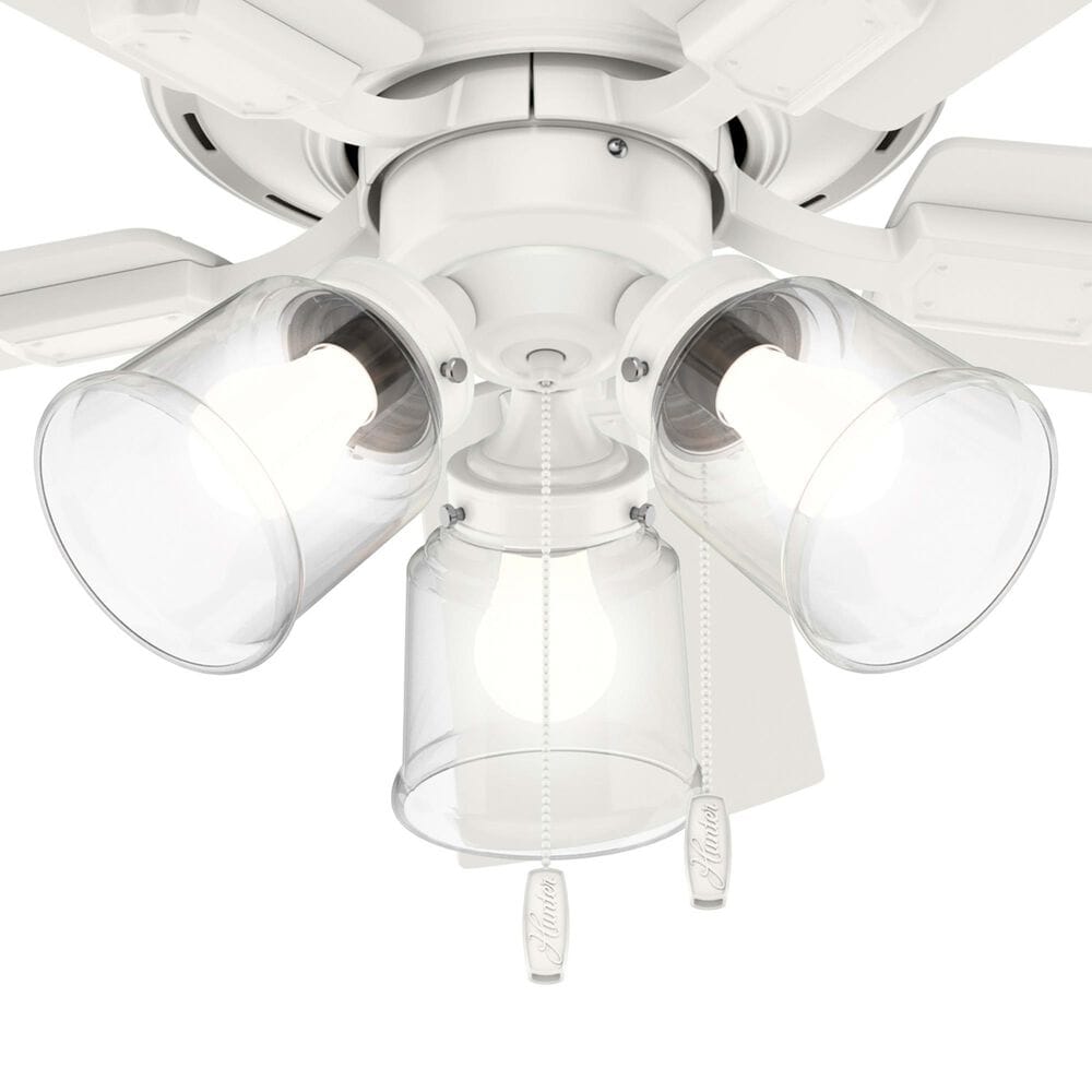 Hunter Crestfield Low Profile 42&quot; Ceiling Fan with Lights in Fresh White, , large
