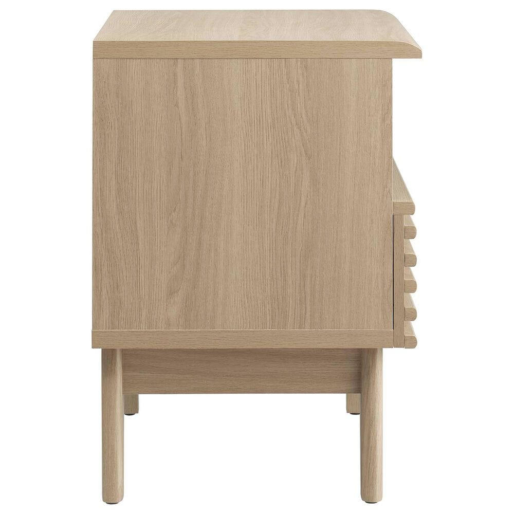Modway Render 1 Drawer and Shelf Nightstand in Oak, , large