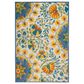 Nourison Aloha 12" x 15" Blue, Yellow, Orange, Green and White Indoor/Outdoor Area Rug, , large