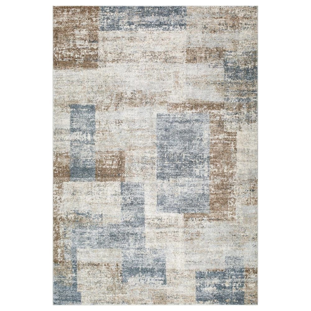 Surya Avellino 5"3" x 7" Light Beige, Light Gray, Gray, Tan, Deep Teal and Light Olive Area Rug, , large