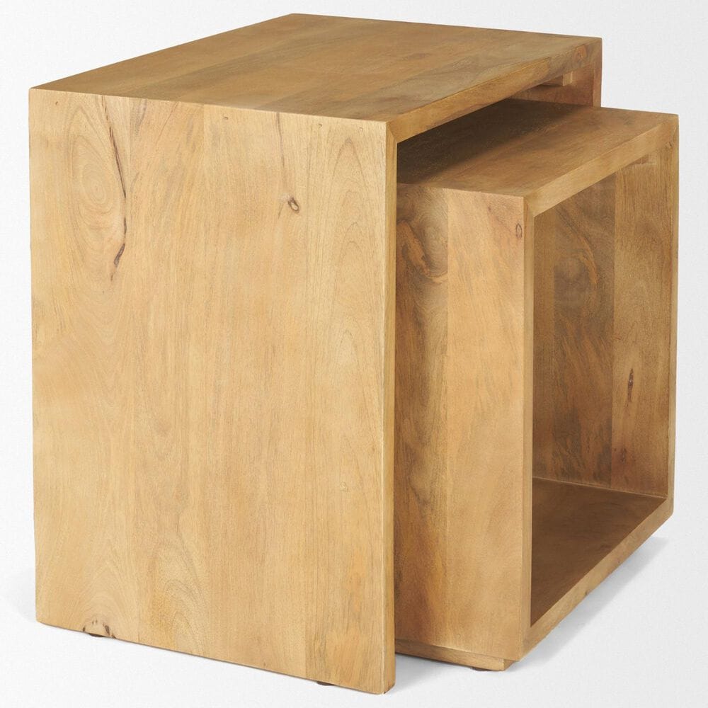 Mercana Alanna 2-Piece Nesting Accent Table Set in Brown, , large