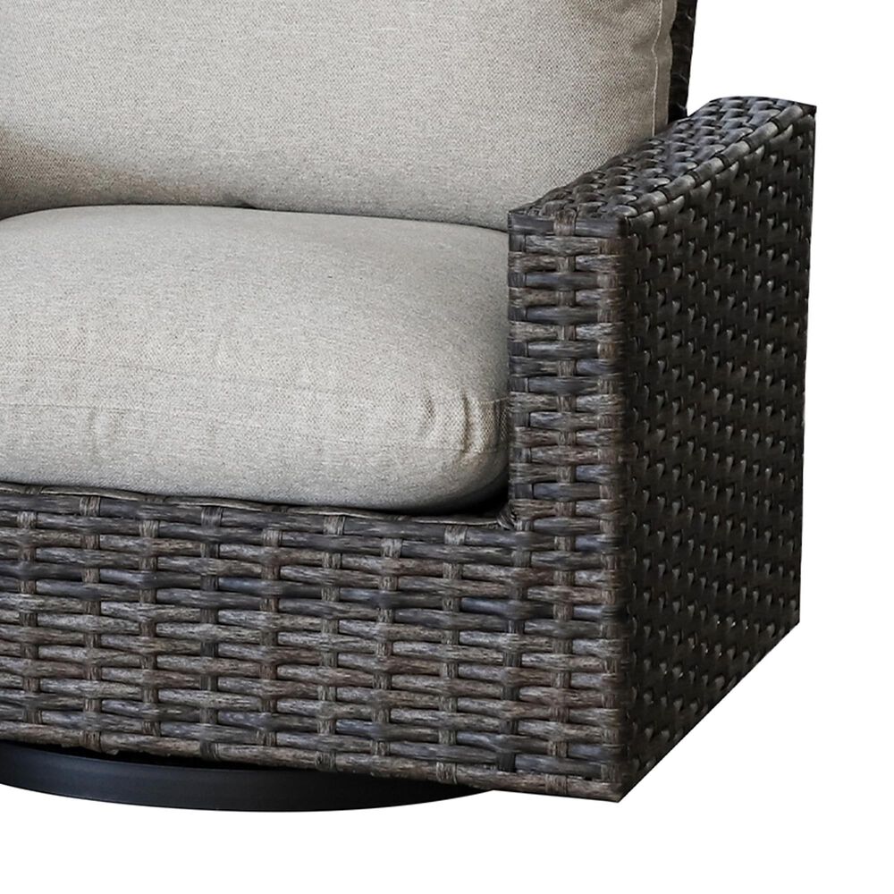 Summit Home St. Thomas Swivel Rocker Chair in Gray, , large