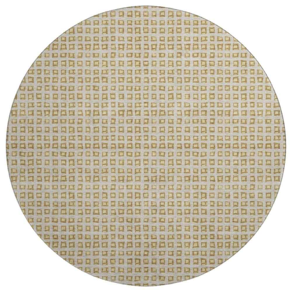 Dalyn Rug Company The Reserve TR4 Gold 8" Round Indoor/Outdoor Area Rug, , large