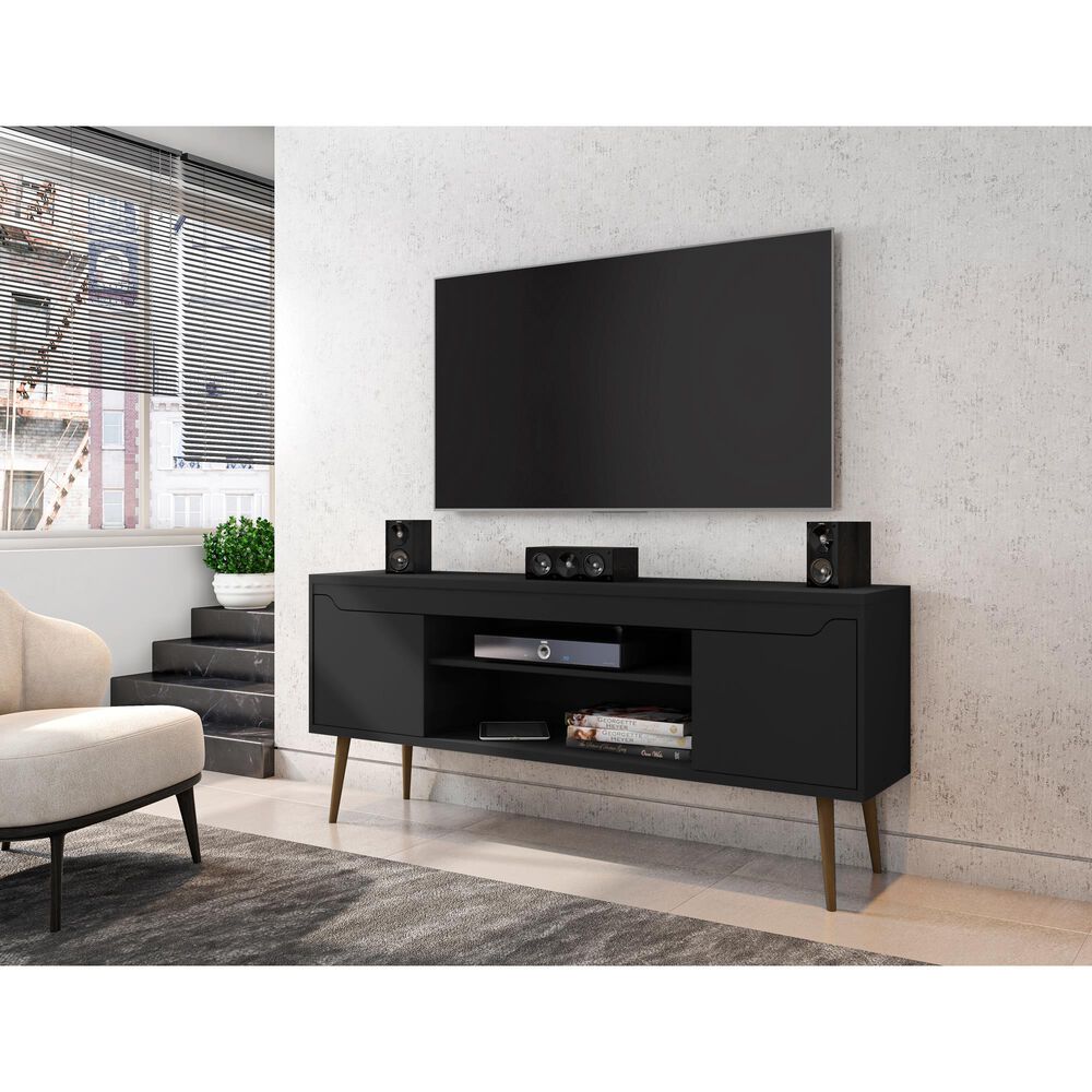 Dayton Bradley 62.99&quot; TV Stand in Black, , large