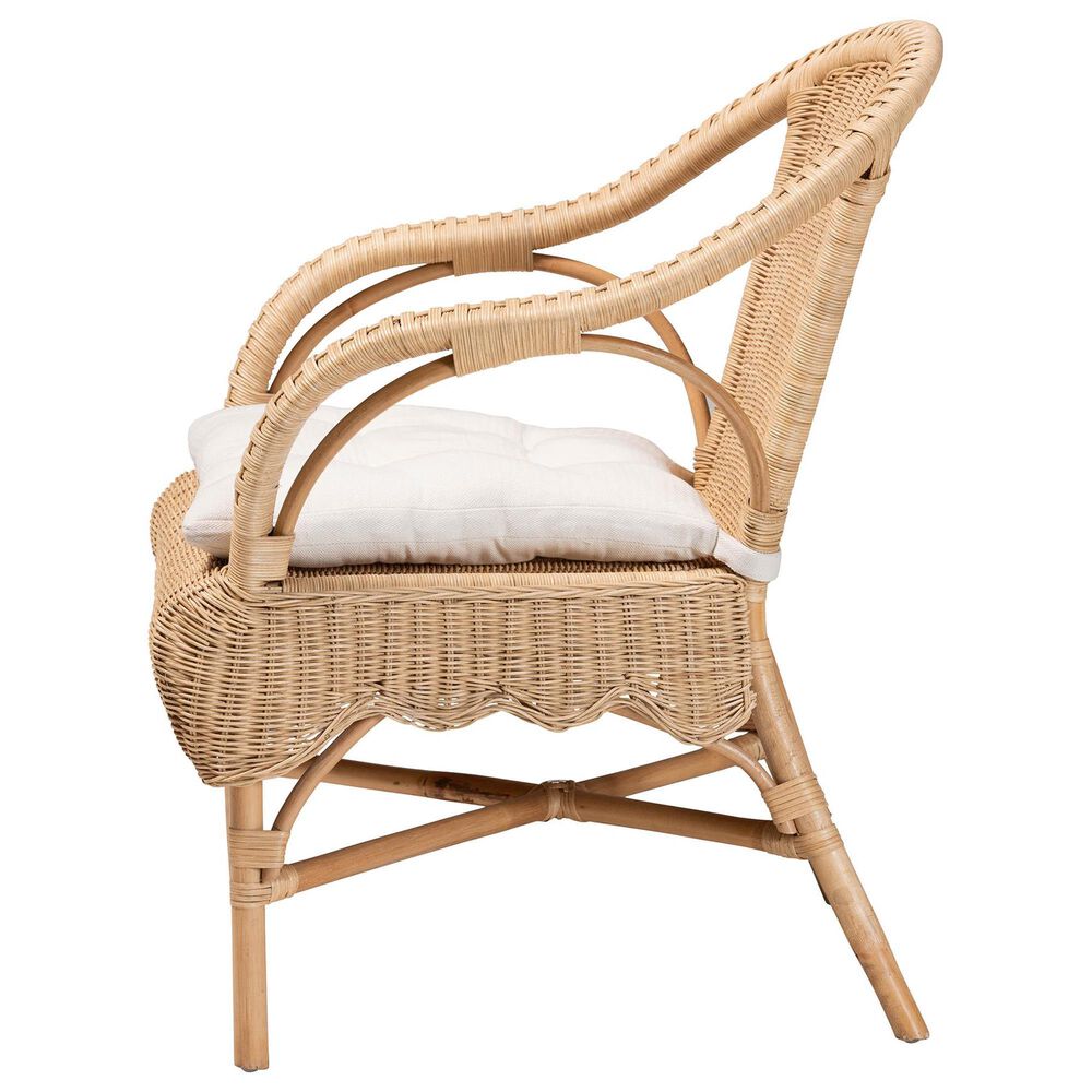 Baxton Studio Reinu Arm Chair in Natural, , large