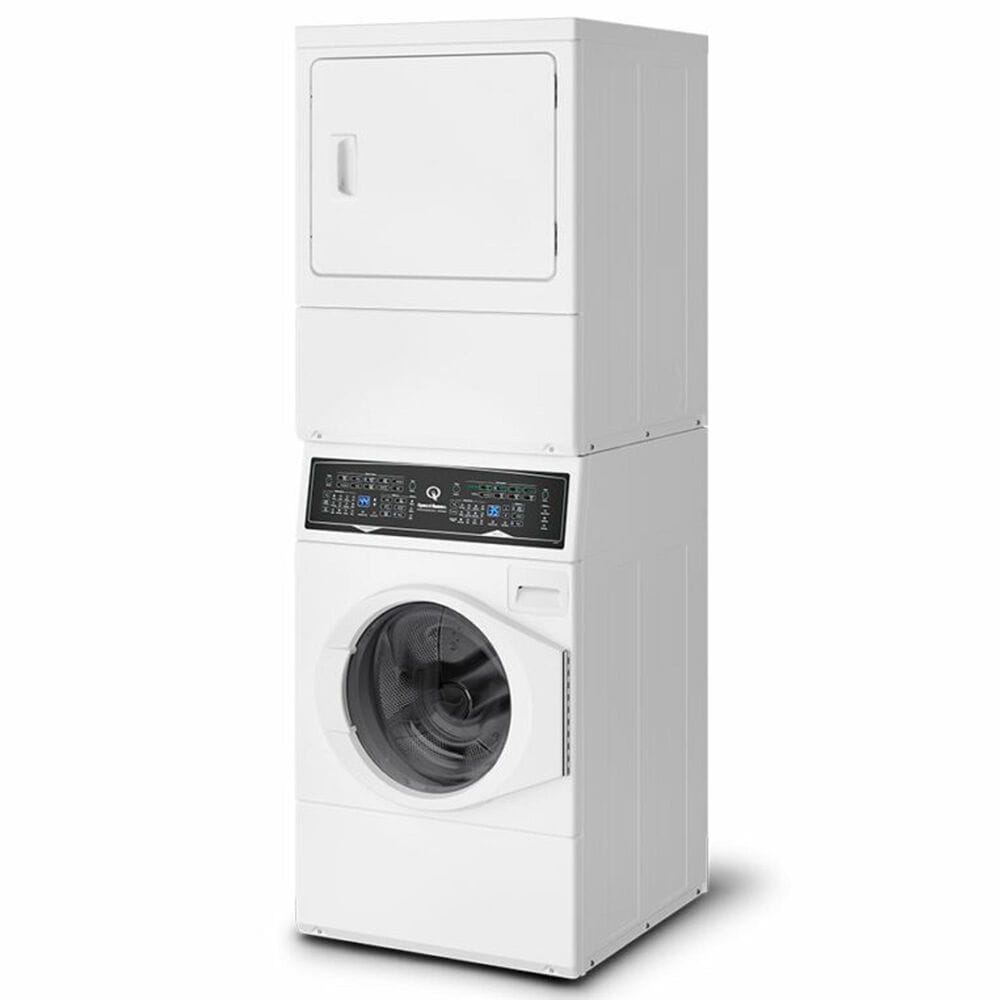 Speed Queen 3.5 Cu. Ft. Washer and 7.0 Cu. Ft. Gas Dryer Stack Laundry in White, , large
