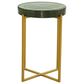 Bassett Mirror Company Marilee Accent Table in Rich Green and Sleek Brushed Gold, , large