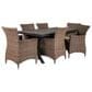 Global Note Collections 7 Piece Bella Patio Dining Set in Beige, , large