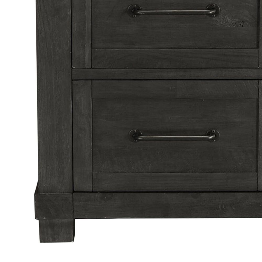 A-America Sun Valley 4 Piece Queen Bedroom Set in Charcoal, , large