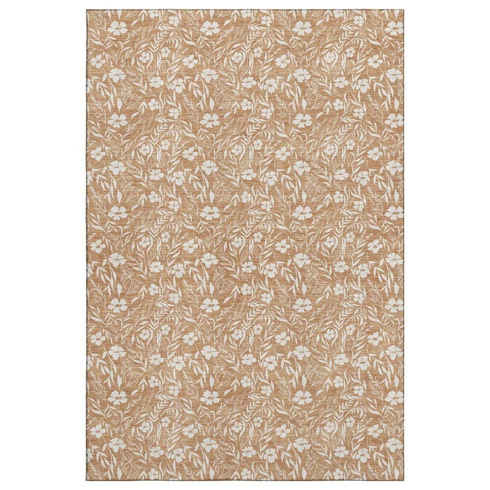 Dalyn Rug Company Soft Essentials Floral Copper 5" x 7"6" Indoor/Outdoor Area Rug, , large