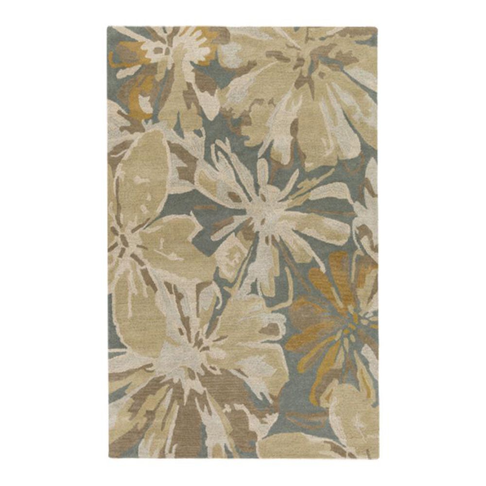 Surya Athena ATH-5149 6' x 9' Oval Beige, Camel, Teal and Tan Area Rug, , large