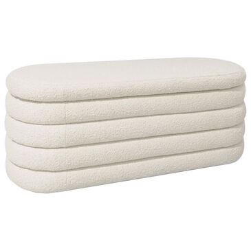 Jennifer Taylor Home Fuji Storage Bench in Ivory White, , large