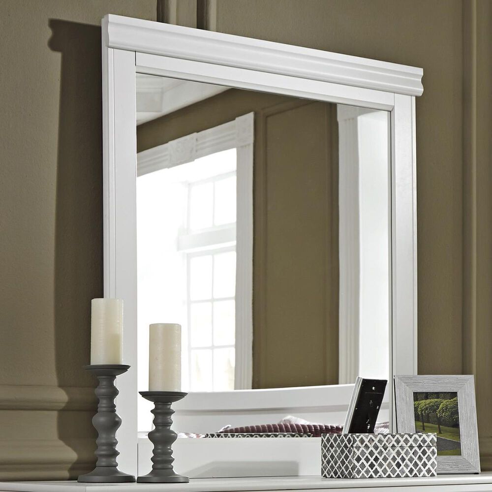 Signature Design by Ashley Anarasia Bedroom Mirror in White , , large