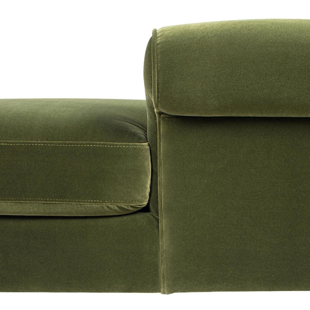 Jennifer Taylor Home Alana Chaise Lounge Chair in Olive Green Velvet, , large