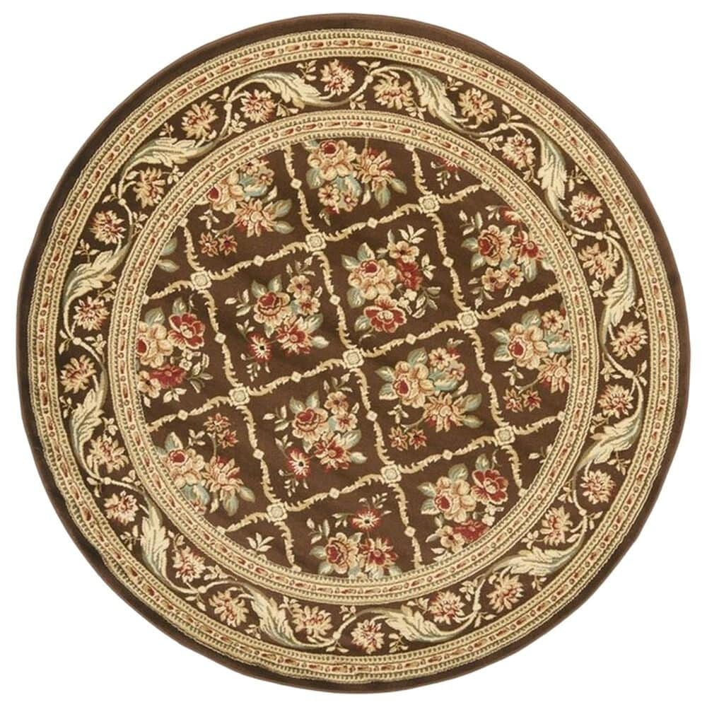 Safavieh Lyndhurst LNH556 5"3" Round Brown Area Rug, , large