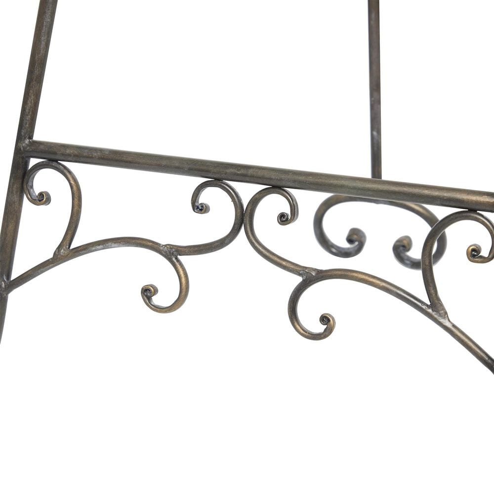 Maple and Jade Adjustable 2-Tier Display Easel with Chain Support in Weathered Bronze, , large