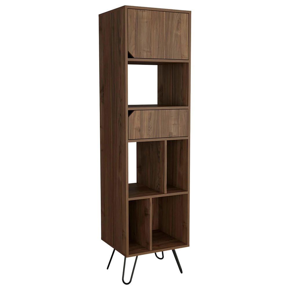 RST Brands Aster 7 Shelves Bookcase in Walnut, , large