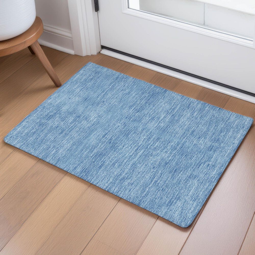Dalyn Rug Company Soft Essentials Solid Denim 1'8" x 2'6" Area Rug, , large
