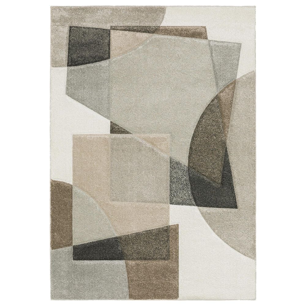 Oriental Weavers Cambria Geo Glass 7"10" x 10"10" Beige Area Rug, , large