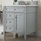 James Martin Vanities Brittany 30" Single Bathroom Vanity in Urban Gray with 3 cm Arctic Fall Solid Surface Top and Rectangle Sink, , large